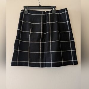 Madewell Black and White Checkered Mini Skirt